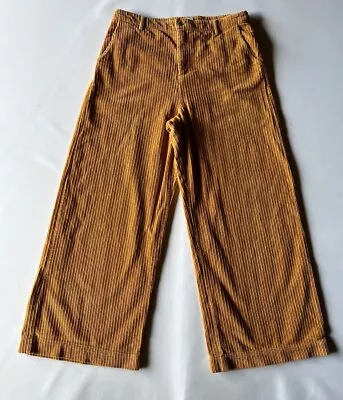 Gorman Pants Womens 14 Waist 33 Inches Corduroy Mustard Cotton Wide Leg • $65