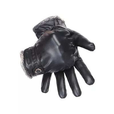  Pu Gloves Men Cycling Full Finger Motorcycle Leather Kids Bike • $9.56