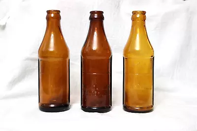 Vintage Lot Of 3 Certo Amber Embossed Glass Bottles • $8