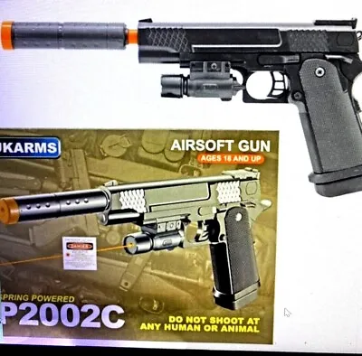 AIRSOFT  PELLET GUN P2002C: PISTOL WITH LASER  6MM Plastic BBS NEW • $17