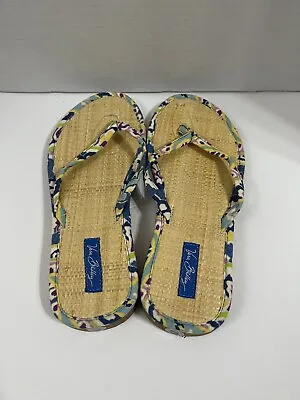 NWOT Vera Bradley Capri Flip Flop Thong Rattan Cloth • $21