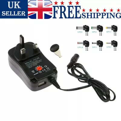 3V-12V AC/DC Electrical Power Supply Adapter Charger Variable Voltage Adjustable • £12.82