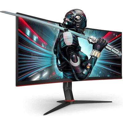 AOC CU34G2X 34  Curved Gaming Monitor WQHD 144Hz AdaptiveSync 34inch Monitor • $552