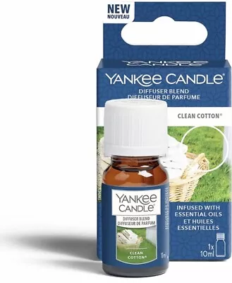 Yankee Candle Ultrasonic Aroma Diffuser Oil Clean Cotton Diffuser Refill 10ml. • £100