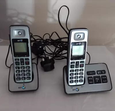 BT 2500 Digital Cordless Telephone Twin Handset Answering Machine • £12.95