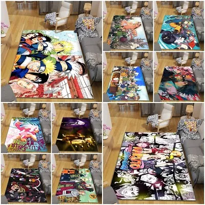 3D Anime Naruto Carpet Bedroom Living Room Anti-Slip Doormat Floor Mat Rug Gifts • £10.79