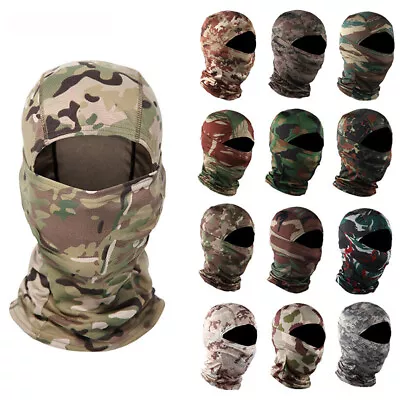 Camouflage Balaclava Sun Hood Military Tactical Cycling Hunting Full Face Mask • $6.98