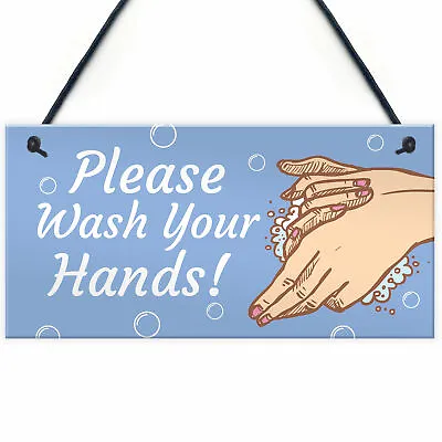 Please Wash Your Hands Sign For Bathroom Toilet Loo Health And Safety Sign • £3.99