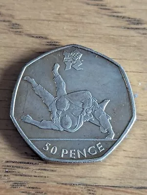 2012 London Olympic 50p Fifty Pence - Judo Circulated • £14.95