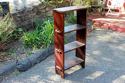 Antique Stickley Shelf Bookshelf Cabinet Arts & Crafts Oak Library Reading • $495