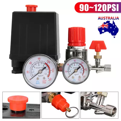 240V Air Compressor Pressure Switch Valve Control Manifold Regulator Gauges New • $26.25