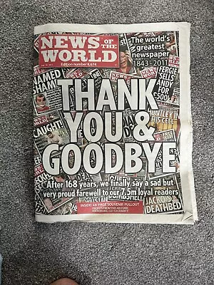 News Of The World Last Ever Edition 2011 • £100