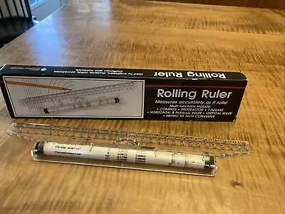 Vintage 1990’s Rolling Ruler Design Drawing Measuring Multi Tool Engineering Art • $12