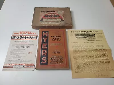 1931 F. E. MYERS & BRO. Co. No. 63 Pump Catalog With Original Box. • $39.95