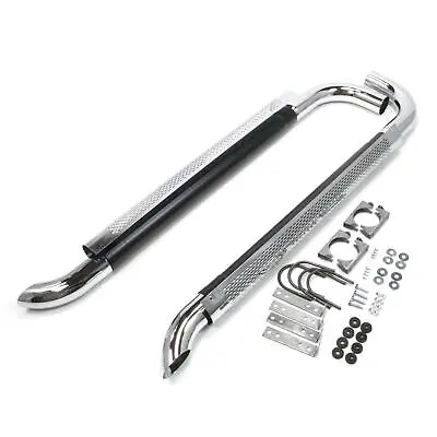 Patriot Exhaust Side Pipes Shielded Steel Chrome 2  Inlet 60  Len Universal Pr • $485.95