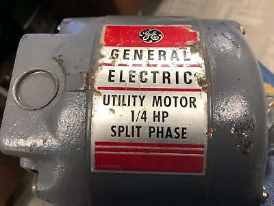 Vintage General Electric Model IE152 Utility Motor 1/4 HP 115V 5A Split Phase • $109.99