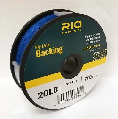 Rio 20 Lb 200 Yard Spool Of Dacron Backing In Dark Blue Fly Line & Reel Backing • $13.95