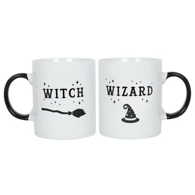£9.99 • Buy Couples Mugs Set Witch And Wizard  Bone China Coffee Tea Cups His Hers Gift