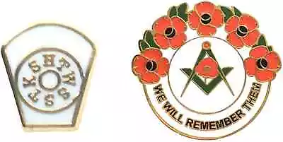£7.99 • Buy Masonic 4th Degree Mark Keystone Badge And Masonic We Will Remember Enamel Badge