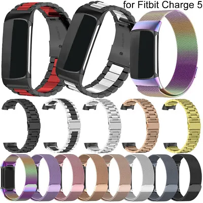 $15.93 • Buy Milanese Magnet Watch Wrist Band Metal Stainless Steel Strap For Fitbit Charge 5