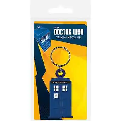 Keyring Doctor Who Dr Tardis Police Box Rubber Keychain Brand New Official • £3.75