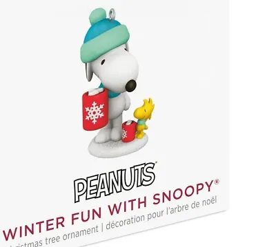 Hallmark 2023 Keepsake Ornament Miniature WINTER FUN WITH SNOOPY Peanuts 26th • $20
