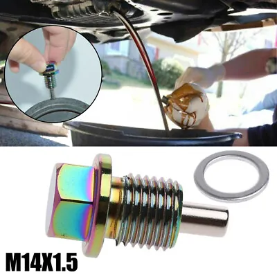 £3.98 • Buy M14 X1.5 Universal Car Engine Magnetic Oil Drain Plug Screw Nuts Bolt Sump Nut