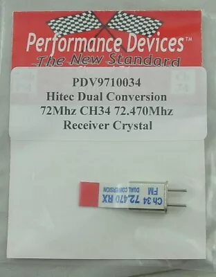 Hitec 72Mhz FM Dual Conversion Receiver Crystal Channel 34 PDV9710034 72.470 • $5.99