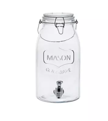 Clear Glass Mason Sun Tea Beverage Dispenser Jar • $14.99