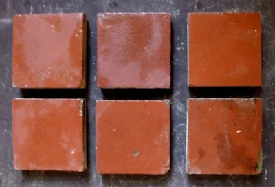 Antique Victorian Geometric Hall Floor Terracotta Tile Red 2 X2  1 Of 57 • £2.95