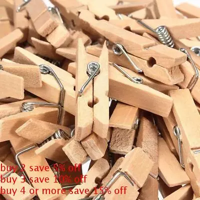 Airer Dry Line Clothes Pegs Pine Photo Paper Pegs Wood Clips Wooden Clothespin • $31.71