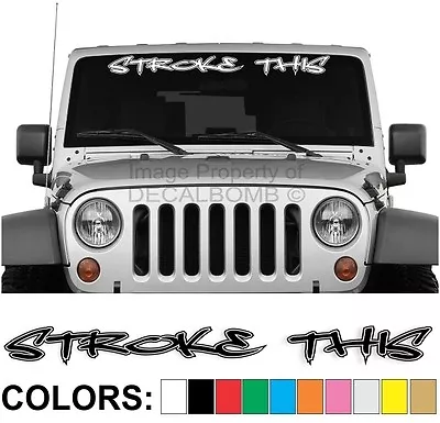 Stroke This Outline Windshield Decal Sticker Style A- Vinyl Rzr Diesel Turbo Car • $8.99