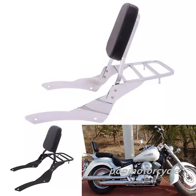 Backrest Sissy Bar Luggage Rack For Yamaha V-Star 400 650 XVS400 XVS650 Classic • $163.89