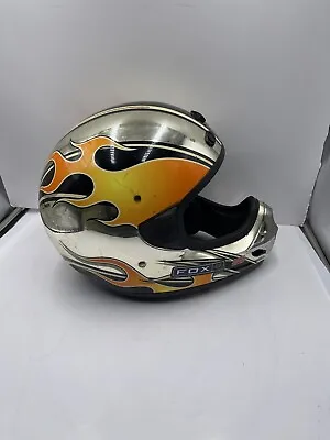 Fulmer Adult XL Helmet After Burner With Flames Motocross Motorcycle Fox • $24.99