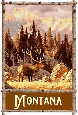 Set Of  7 Travel Posters For Montana Wild Life Collection Wilderness Art Photos • $174.50