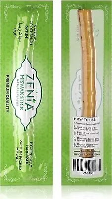 6 Pack Zenia Sewak Natural Miswak Traditional Toothbrush Vacuum Sealed • $9.99