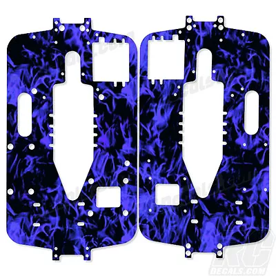 Traxxas T-Maxx New Era Big Block Chassis Plate Protector Kit - Flames Blue • $29.95