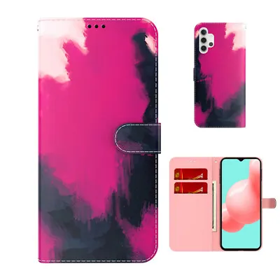Watercolor Leather Flip Case For Xiaomi Redmi 12C 9T 10X 11A 9C 12 9Power Cover  • $11.43