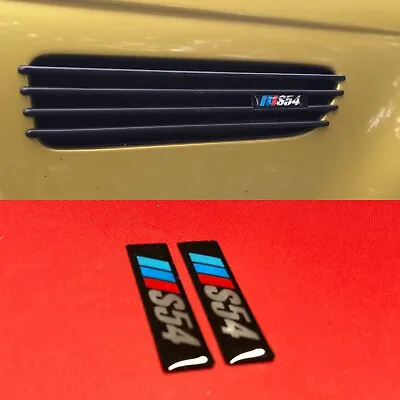 01-06 BMW E46 M3 Left Right Fender Vent Grille S54 Emblems Stickers • $25