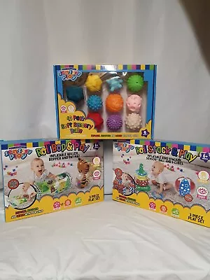 Sensory Play Newborn Sensory Bundle Roller Mat Stacker Ball • £24.99