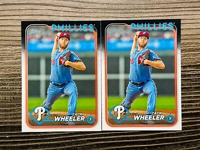 2024 Topps 262 Zack Wheeler Philadelphia Phillies Baseball Lot (2) • $1.25