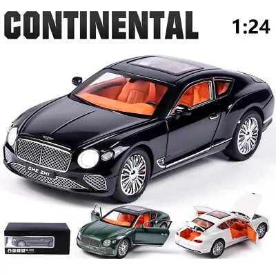 1:24 Alloy Bentley Continental GT Car Model Sound Light Collection Car Model Toy • $69.95