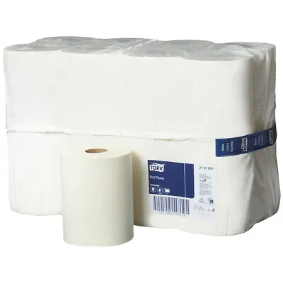 Tork Paper Hand Towels 90m 16 Rolls Towel Roll Bulk Industrial Kitchen White New • $65.99