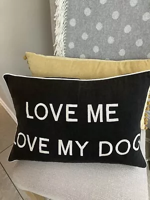 £10 • Buy Cushion By Barbara Coupe Love Me Love My Dog