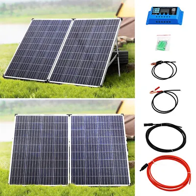 £59.95 • Buy 50W/100W/160W/200W 12V Folding Solar Panel For Car Battery/Camper/RV/Home/Garden