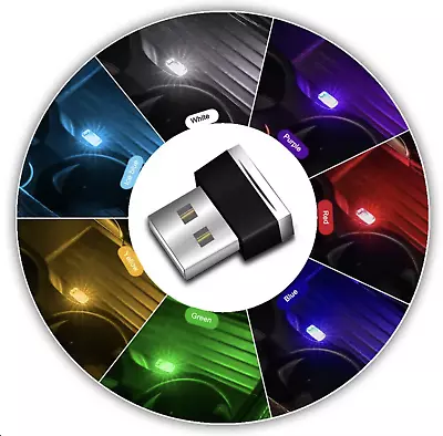 $1.58 • Buy 1x USB LED Mini Car Light Neon Atmosphere Ambient Bright Lamp Light Accessories