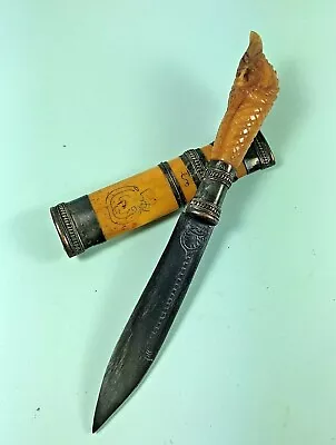 Meed Mor Phrayanak Yant Lp Derm Dagger Knife Protect Black Magic Thai Amulet • $48.89