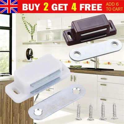 £2.99 • Buy Double Ball Brass Chrome Roller Catch Cabinet Cupboard Magnetic Wardrobe Door