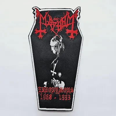 MAYHEM Euronymous   SHAPED  Coffin    EMBROIDERED PATCH • $8.99