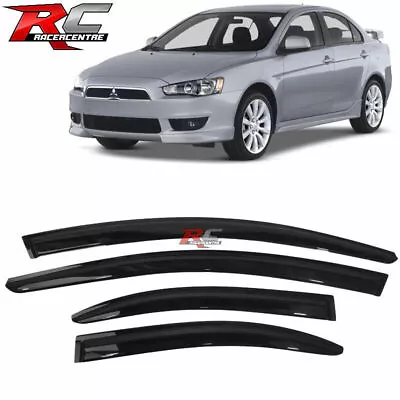 Fits 08-17 Mitsubishi Lancer V2 Window Visor Rain Wind Vent Guard Shade Acrylic • $26.35